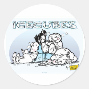 PEGATINA REDONDA ICECUBES
