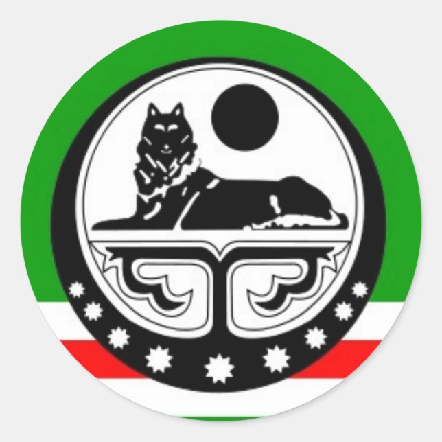 Pegatina Redonda Ichkeria (Anverso)