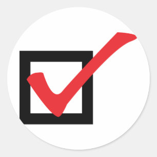 Pegatina Redonda icono ACEPTABLE rojo