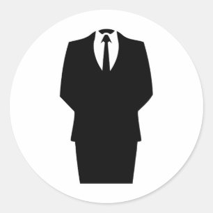 Pegatina Redonda icono anónimo internet 4chan SA