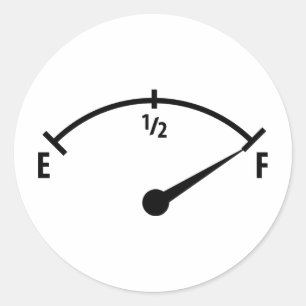 Pegatina Redonda icono completo del indicador de combustible