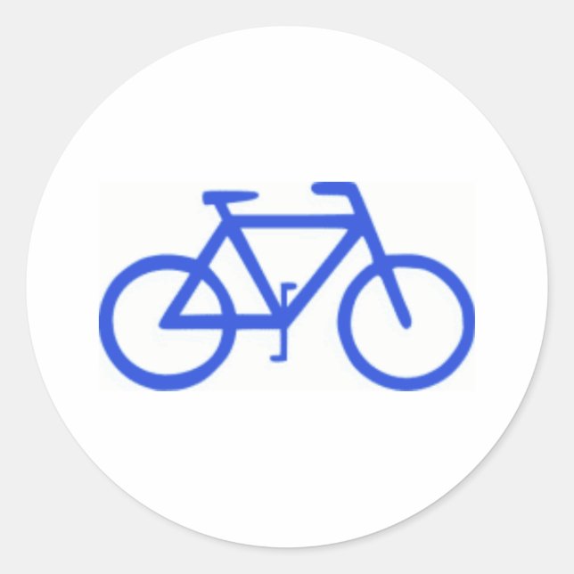 Pegatina Redonda Icono de bicicleta (Anverso)