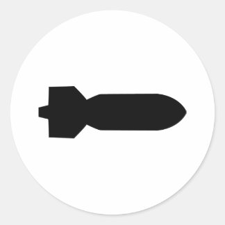 Pegatina Redonda icono de bomba negra