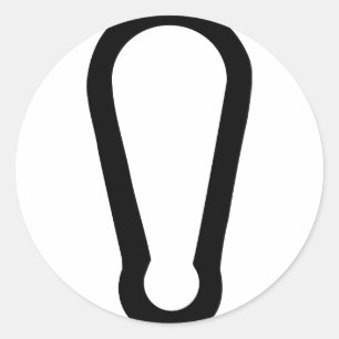 Pegatina Redonda icono de carabinero negro