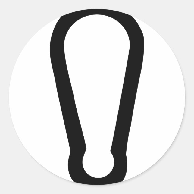 Pegatina Redonda icono de carabinero negro (Anverso)