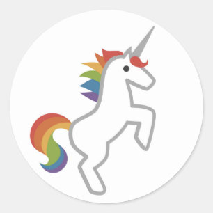 Pegatina Redonda Ícono de Emoji Mínimo Mágico de Ilustración de Iri