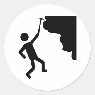 Pegatina Redonda icono de escalada del escalador del pepino freecli