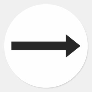 Pegatina Redonda icono de flecha derecha