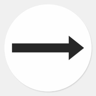 Pegatina Redonda icono de flecha derecha