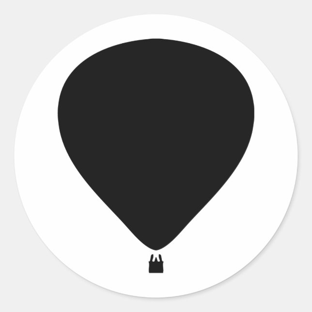 Pegatina Redonda icono de globo de aire caliente (Anverso)
