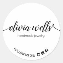 Icono de medios sociales de escritura manuscrita