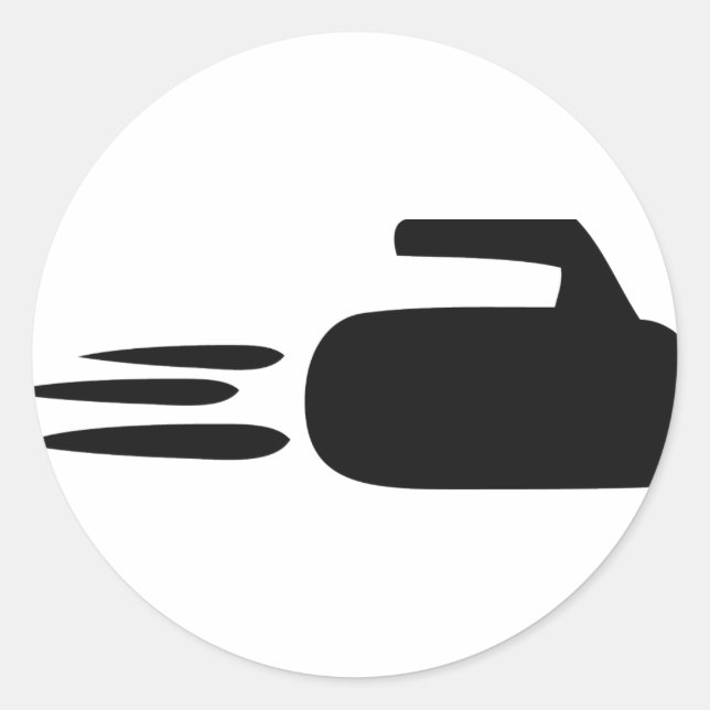 Pegatina Redonda icono de piedra curvada (Anverso)