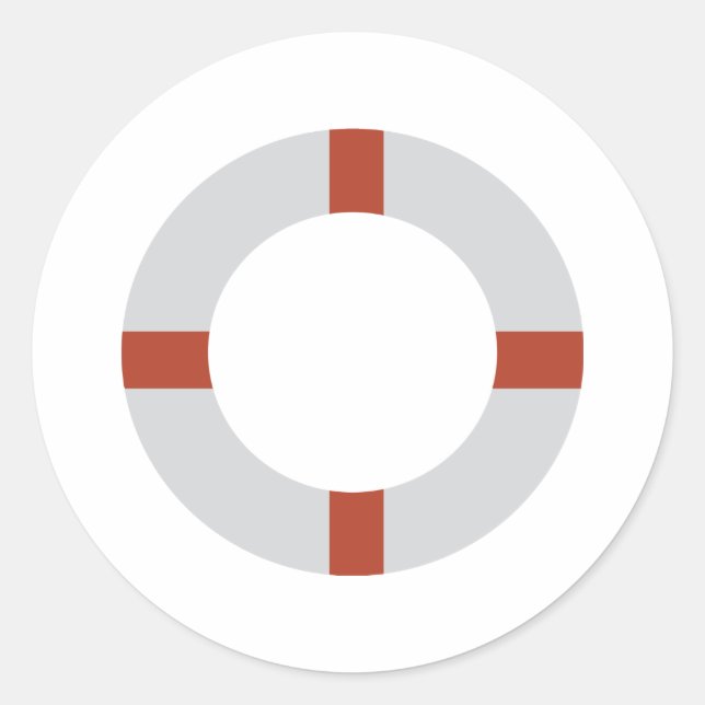 Pegatina Redonda icono de salvavidas (Anverso)