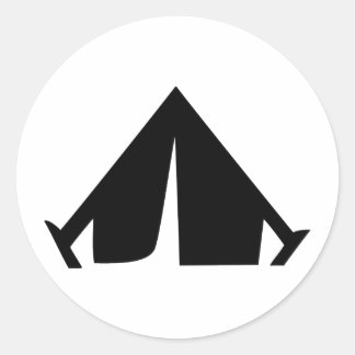 Pegatina Redonda icono de tendido de acampada