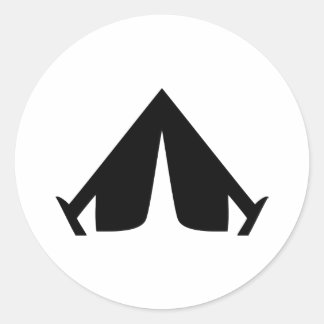 Pegatina Redonda icono de tendido de acampada