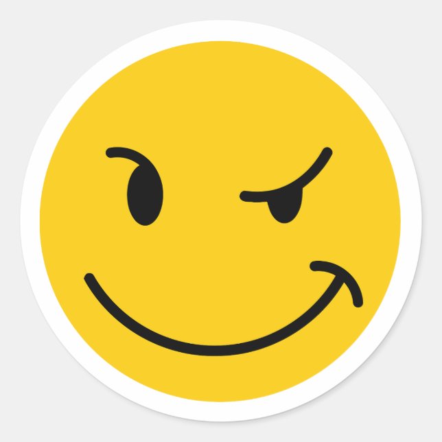 Pegatina Redonda Icono de verdad (Anverso)