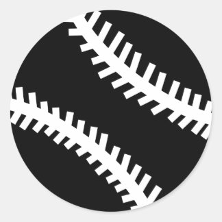 Pegatina Redonda icono del béisbol negro