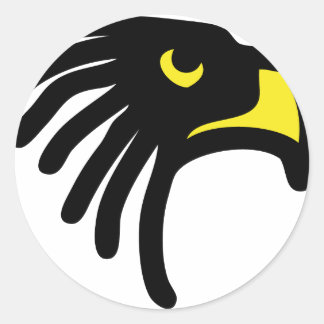 Pegatina Redonda icono del halcón del águila