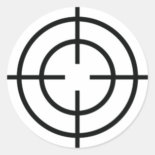 Pegatina Redonda icono negro de las líneas de cruce del