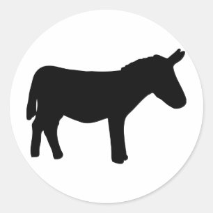 Pegatina Redonda icono negro del burro