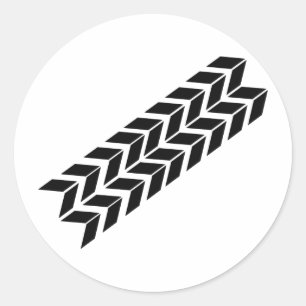 Pegatina Redonda icono negro del skidmark