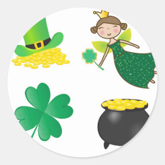 Pegatina Redonda Iconos de St. Patrick