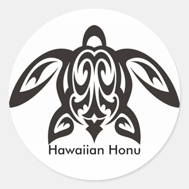 Pegatina Redonda Iconos de tortuga (Anverso)