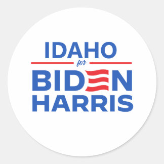 Pegatina Redonda Idaho para Biden Harris