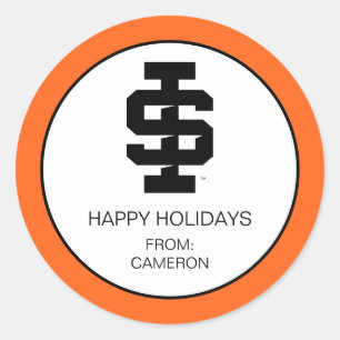 Pegatina Redonda Idaho State University Bold Bengala Logo