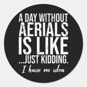 Pegatina Redonda Idea de regalo de deportes divertidos