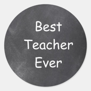 Pegatina Redonda Idea de regalo de diseño del mejor profesor de la