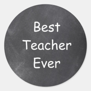 Pegatina Redonda Idea de regalo de diseño del mejor profesor de la