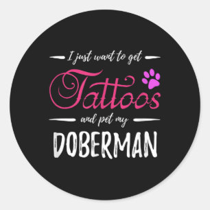 Pegatina Redonda Idea de regalo de madre de perro amante del perro 