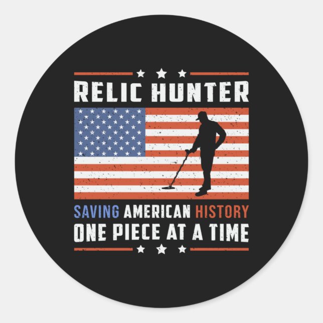 Pegatina Redonda Idea de regalo del detector de detección metalizad (Anverso)