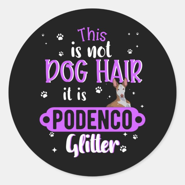 Pegatina Redonda Idea de regalo divertida para perro canino de Pode (Anverso)