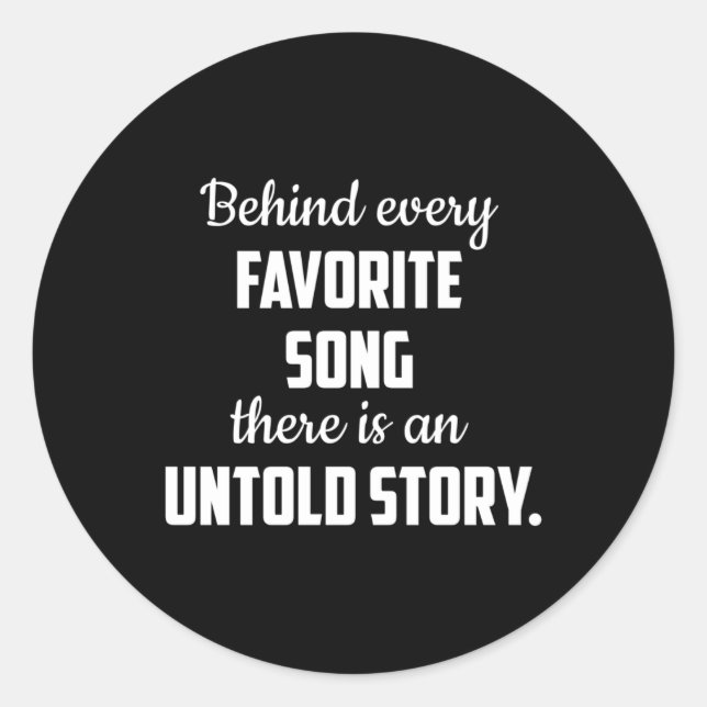 Pegatina Redonda Idea de regalo musical de música musical de instru (Anverso)