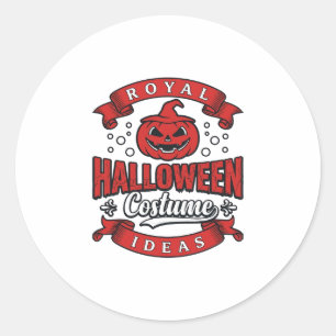 Pegatina Redonda Ideas de disfraces vintage de Halloween Vector Dis
