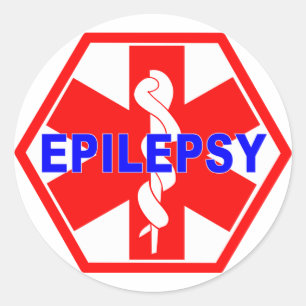 PEGATINA REDONDA IDENTIFICACIÓN MÉDICA DE LA EPILEPSIA