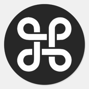 Pegatina Redonda Ideología de Apple Mac del comando