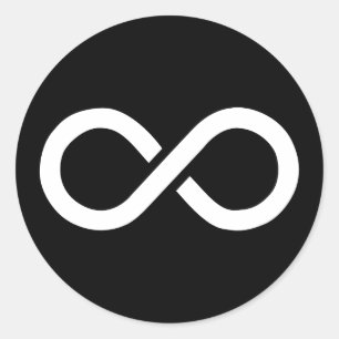 Pegatina Redonda Ideología del infinito