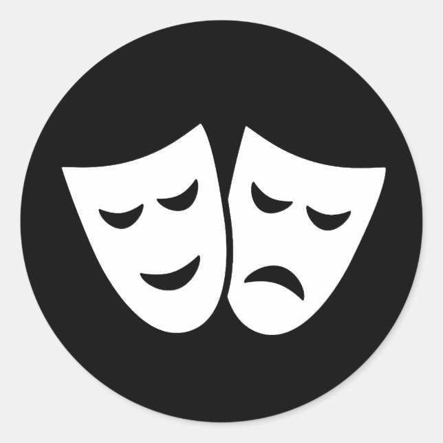 Pegatina Redonda Ideología dramática (Anverso)