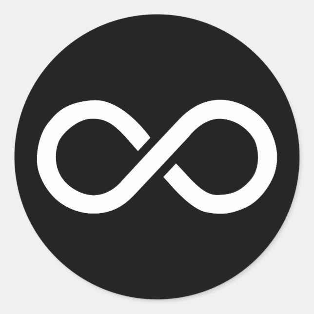 Pegatina Redonda Ideología infinita (Anverso)