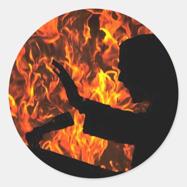 Pegatina Redonda If_There_Was_A_Hell_by_SrVnDaNK (Anverso)