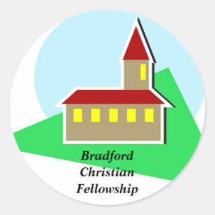 Pegatina Redonda Iglesia, Bradford Christian Fellowship