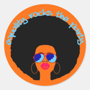 Pegatina Redonda Igualdad