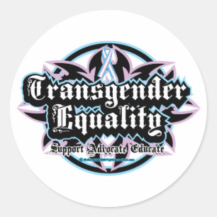 Pegatina Redonda Igualdad del transexual tribal