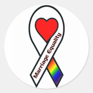 Pegatina Redonda Igualdad matrimonial