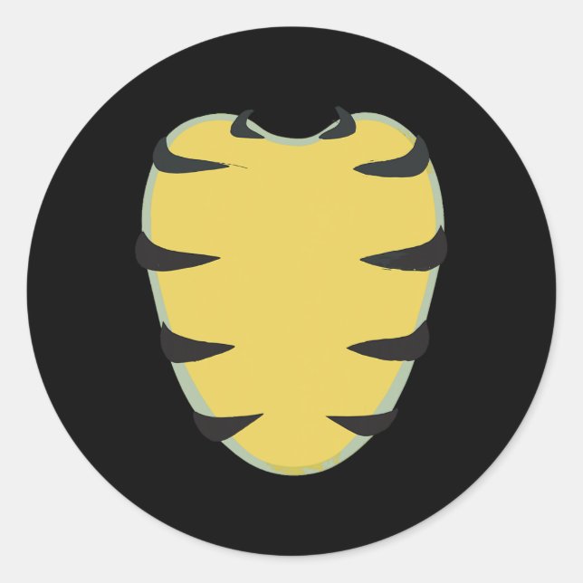 Pegatina Redonda Iguana Belly Chest Costume verde Cuta Iguana Anima (Anverso)