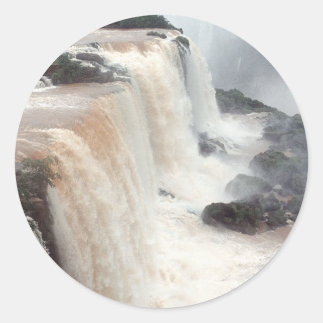 Pegatina Redonda iguazu cae en Brazill (Anverso)