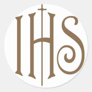 PEGATINA REDONDA IHS